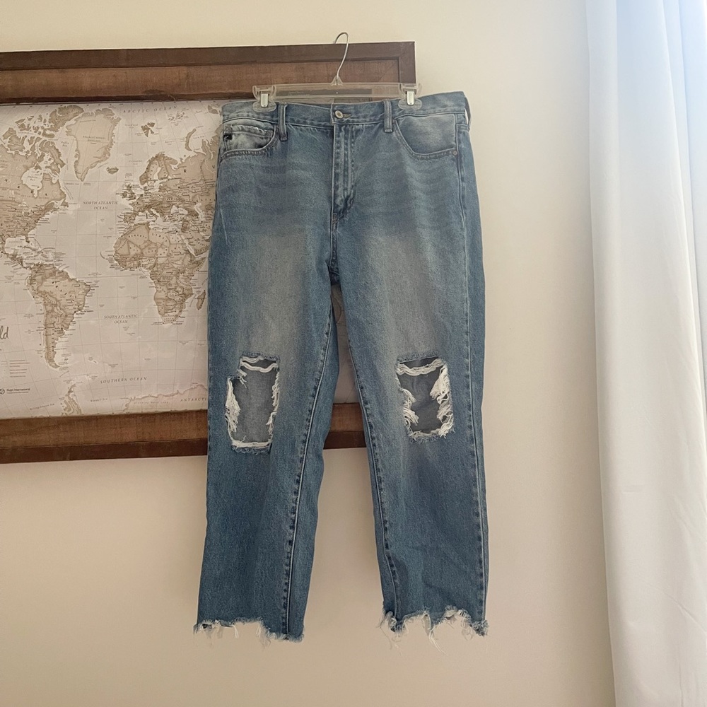 Distressed Mom Jeans